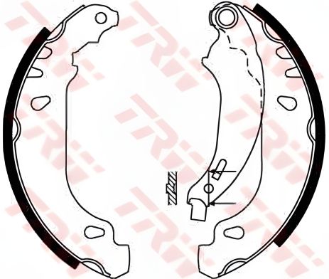 Гальмівних колодок PEUGEOT 206 Комплект, TRW (GS8642)