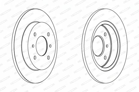 Диск гальмівний NISSAN ALMERA, NISSAN PRIMERA, FERODO (DDF267) Диск гальмівний NISSAN ALMERA, NISSAN PRIMERA, FERODO (DDF267)