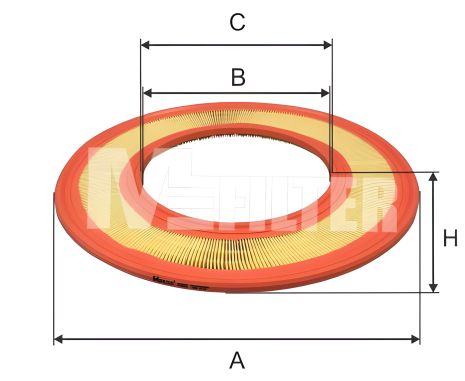 Повітряний фільтр BMW 7, M-FILTER (A382)