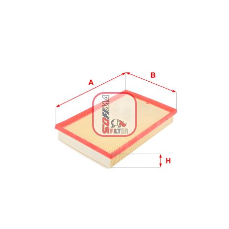 Повітряний фільтр для SKODA OCTAVIA, SEAT CORDOBA, VW POLO (SOFIMA S0602A)