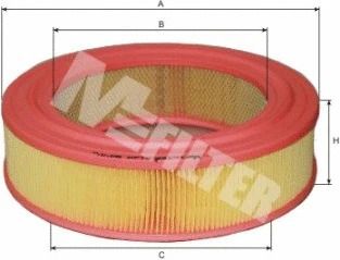 Фільтр повітряний GAZ GAZELLE, MERCEDES-BENZ T1/TN, M-FILTER (A129)