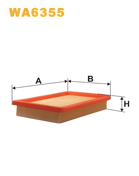 MAZDA 323, WA6355/AP168 WIX FILTERS (WA6355) повітряний Фільтр