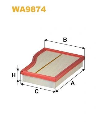 Фильтр воздушный MERCEDES-BENZ CLA, WIXFILTRON (WA9874)