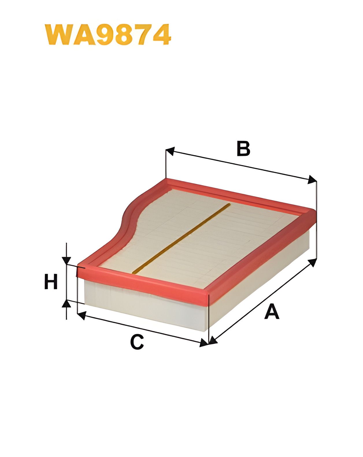 Повітряний фільтр MERCEDES-BENZ CLA, WIXFILTRON WA9874 Повітряний фільтр MERCEDES-BENZ CLA, WIXFILTRON WA9874