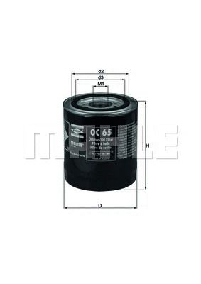 Π€ΠΈΠ»ΡΡΡ ΠΌΠ°ΡΠ»ΡΠ½ΡΠΉ FIAT PALIO, TATA LOADBETA, MAHLE/KNECHT (OC65) Π€ΠΈΠ»ΡΡΡ ΠΌΠ°ΡΠ»ΡΠ½ΡΠΉ FIAT PALIO, TATA LOADBETA, MAHLE/KNECHT (OC65)