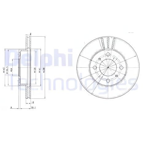 Гальмівний диск для PROTON JUMBUCK, MITSUBISHI MIRAGE, MITSUBISHI CARISMA, DELPHI (BG2810) Гальмівний диск для PROTON JUMBUCK, MITSUBISHI MIRAGE, MITSUBISHI CARISMA, DELPHI (BG2810)