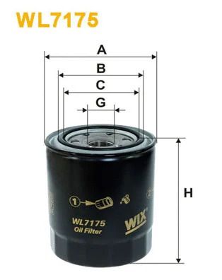 Фільтр оливи FORD TRANSIT, MAZDA BT-50, WIX FILTERS (WL7175)