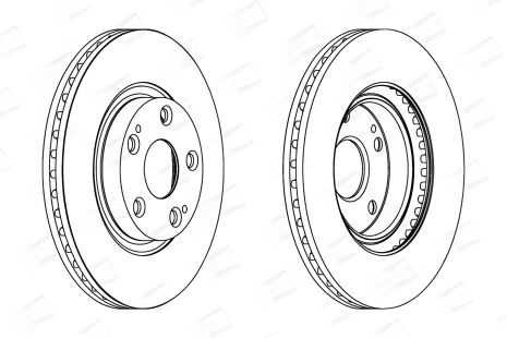 Гальмівний диск TOYOTA COROLLA, TOYOTA AURIS, TOYOTA AVENSIS, CHAMPION (562430CH)
