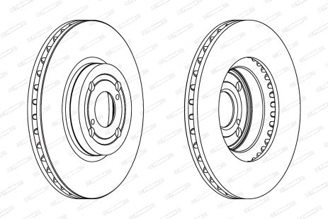 Гальмівний диск TOYOTA COROLLA, TOYOTA MATRIX, FERODO (DDF1461C)