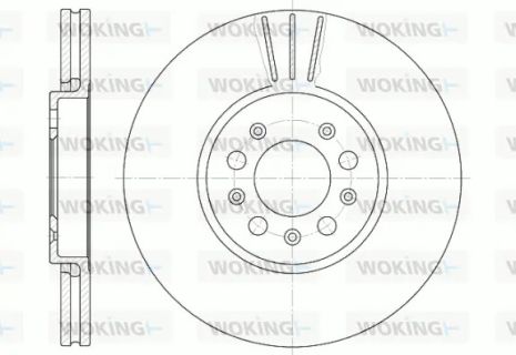 Диск тормозной SEAT TOLEDO, VW POLO, SKODA FABIA, WOKING (D654410)