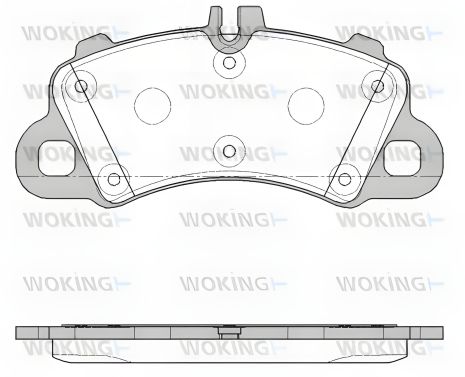 Передні гальмівні колодки PORSCHE Cayenne, 17-, WOKING (P1962300)