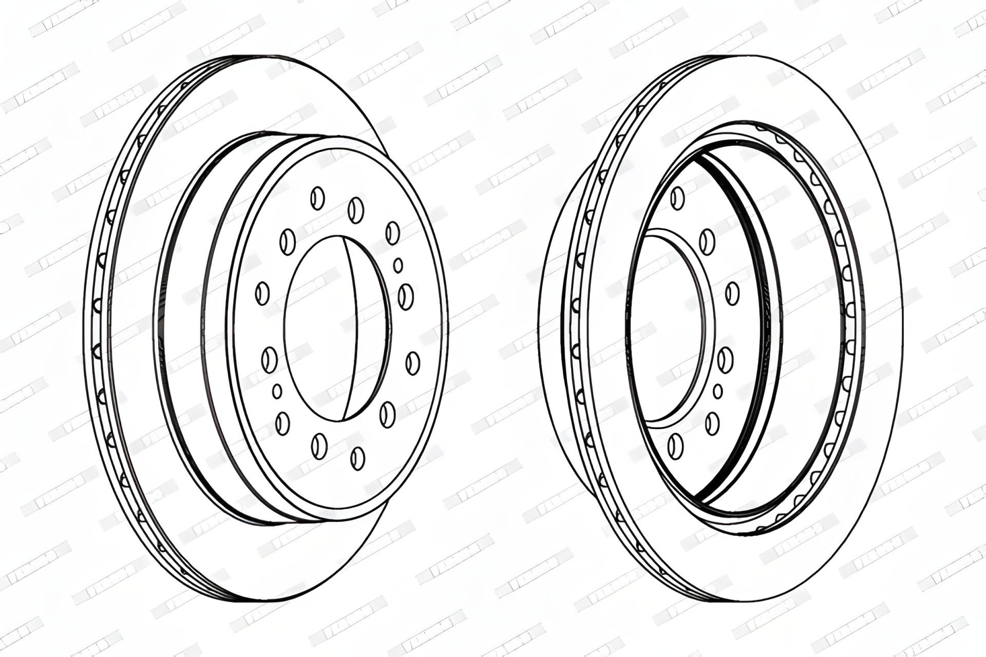 Гальмівний диск LEXUS GX, TOYOTA FJ, TOYOTA 4, FERODO (DDF1743C) Гальмівний диск LEXUS GX, TOYOTA FJ, TOYOTA 4, FERODO (DDF1743C)