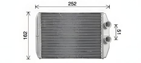 Пічки радіатор RENAULT KANGOO (Ava) RT6661, AVA COOLING