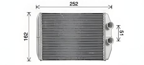 Печка радиатор для RENAULT KANGOO (Ava) RT6661, от AVA COOLING