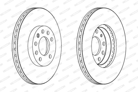 Диск гальмівний CADILLAC BLS, FIAT CROMA, OPEL VECTRA, FERODO (DDF1191)