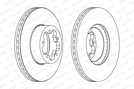 Гальмівний диск FORD TRANSIT, FERODO DDF1554 Гальмівний диск FORD TRANSIT, FERODO DDF1554