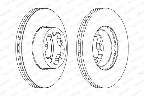 Гальмівний диск FORD TRANSIT, FERODO DDF1554 Гальмівний диск FORD TRANSIT, FERODO DDF1554