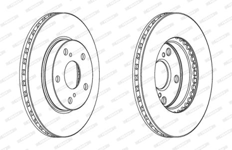 Диск гальмівний TOYOTA COROLLA, TOYOTA AURIS, FERODO (DDF1789C)