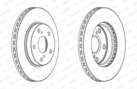 Тормозной диск FERODO для TOYOTA COROLLA, AURIS (DDF1789C) Тормозной диск FERODO для TOYOTA COROLLA, AURIS (DDF1789C)