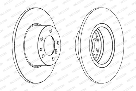 Диск гальмівний BMW 5, FERODO (DDF210)
