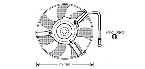Двигунний вентилятор охолодження для VW PASSAT, AUDI A4, AVA COOLING (AI7504) Двигунний вентилятор охолодження для VW PASSAT, AUDI A4, AVA COOLING (AI7504)