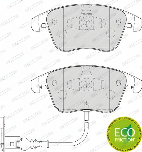 Колодок комплект гальмівних, дискове гальмо AUDI Q3, VW GOLF V, FERODO (FDB4057)