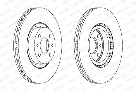 Гальмівний диск LANCIA DELTA, ALFA ROMEO, FIAT IDEA, FERODO (DDF220)