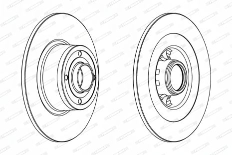Гальмівний диск, RENAULT MEGANE, RENAULT SCÉNIC, FERODO (DDF1443C1)