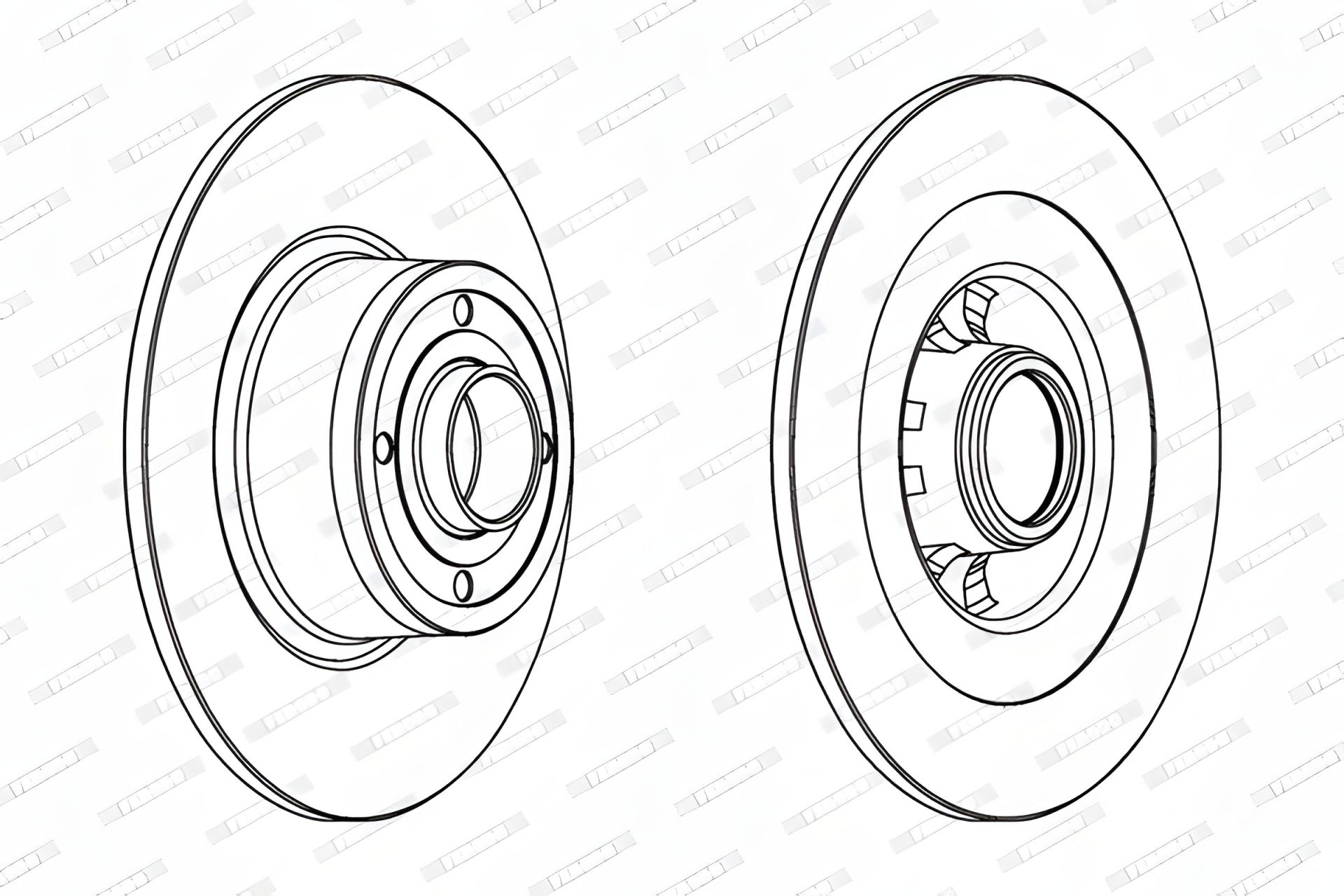 Гальмівний диск, RENAULT MEGANE, RENAULT SCÉNIC, FERODO (DDF1443C1) Гальмівний диск, RENAULT MEGANE, RENAULT SCÉNIC, FERODO (DDF1443C1)
