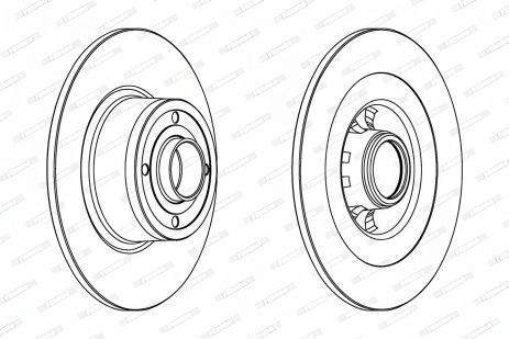 Тормозной диск для RENAULT MEGANE и SCÉNIC, FERODO (DDF1443C1) Тормозной диск для RENAULT MEGANE и SCÉNIC, FERODO (DDF1443C1)