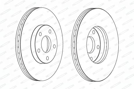 FORD TRANSIT, FORD TOURNEO, FERODO Диск гальмівний (DDF1172)