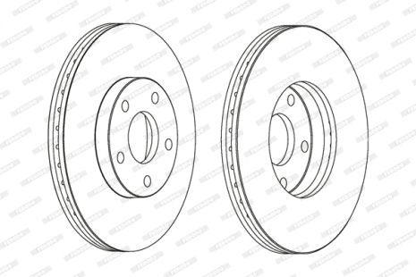 Диск тормозной FORD TRANSIT, FORD TOURNEO, FERODO (DDF1172)