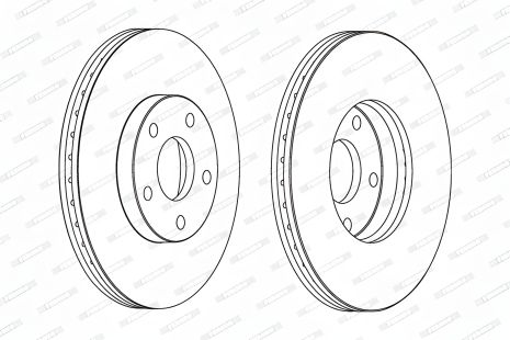FORD TRANSIT, FORD TOURNEO, FERODO Диск гальмівний (DDF1172)