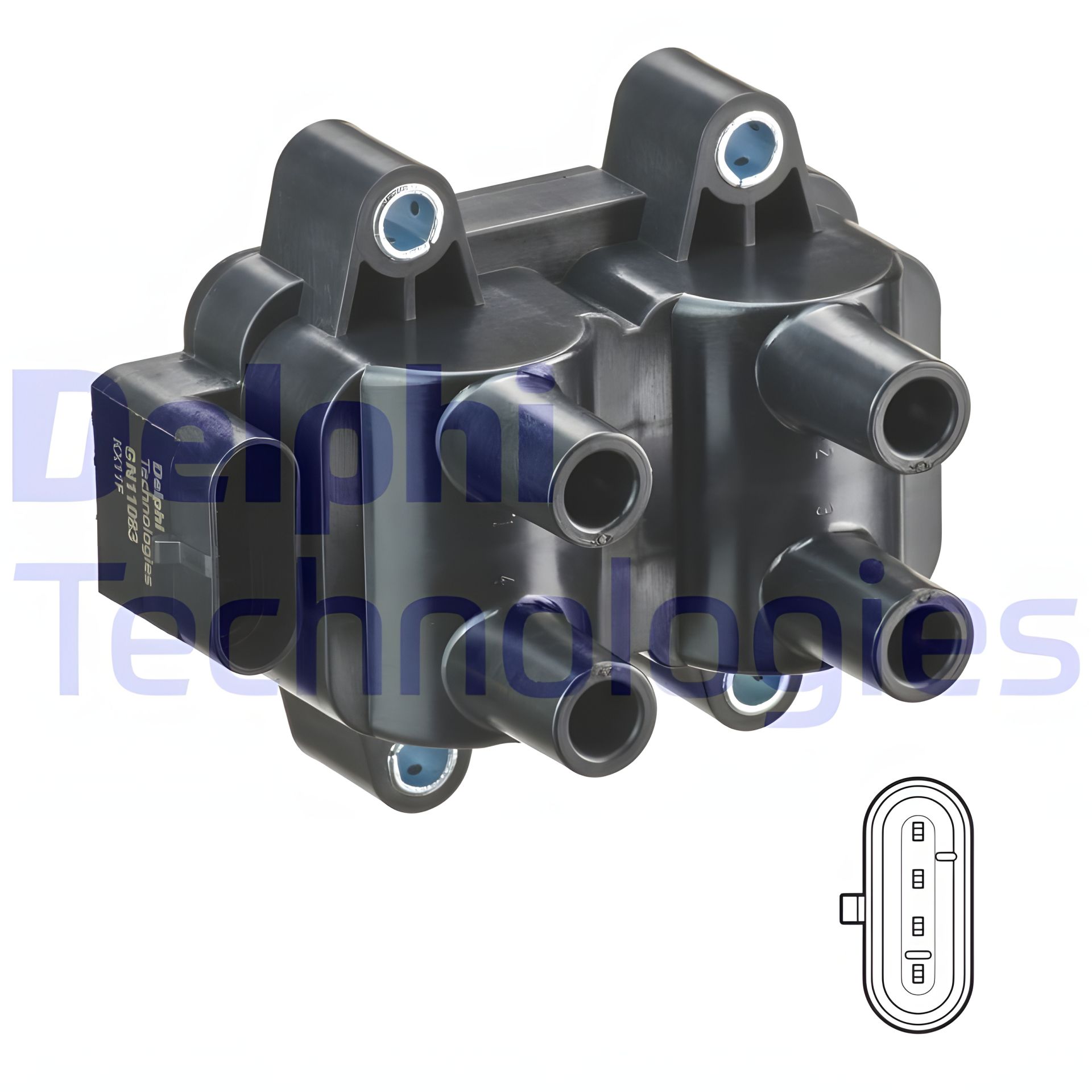 Запалювання котушка LADA LARGUS, DACIA LOGAN, RENAULT SANDERO/STEPWAY, DELPHI (GN1108312B1) Запалювання котушка LADA LARGUS, DACIA LOGAN, RENAULT SANDERO/STEPWAY, DELPHI (GN1108312B1)