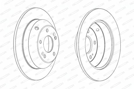 Гальмівний диск KIA SORENTO, HYUNDAI GRAND, HYUNDAI SANTA, FERODO (DDF1873C)