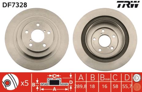 ΠΠΈΡΠΊ Π³Π°Π»ΡΠΌΡΠ²Π½ΠΈΠΉ SUBARU LEGACY, SUBARU IMPREZA, SUBARU FORESTER, TRW (DF7328) ΠΠΈΡΠΊ Π³Π°Π»ΡΠΌΡΠ²Π½ΠΈΠΉ SUBARU LEGACY, SUBARU IMPREZA, SUBARU FORESTER, TRW (DF7328)