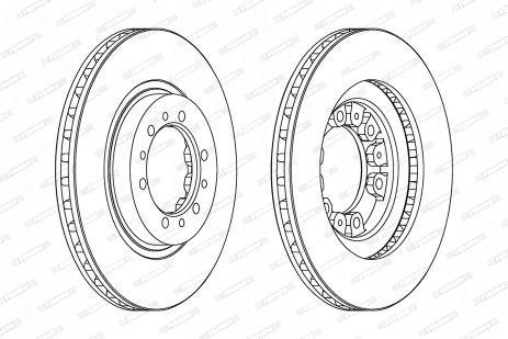 Диск гальмівний CHANGFENG HEIJINGANG, MITSUBISHI (BJC), CITROËN XANTIA, FERODO (DDF1109)