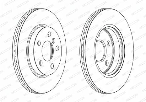 Диск гальмівний BMW 2, MINI MINI, FERODO (DDF2651C)