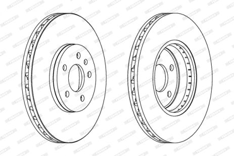 Диск тормозной AUDI A5, AUDI A4, AUDI Q5, FERODO (DDF1664)