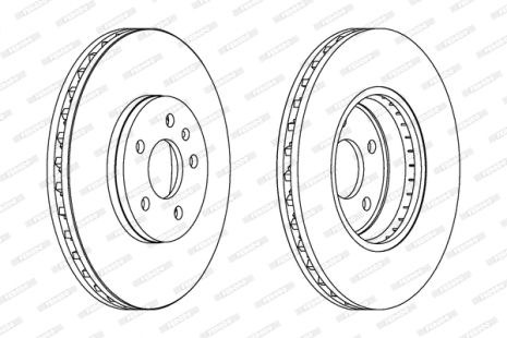 Диск гальмівний AUDI A5, AUDI A4, AUDI Q5, FERODO (DDF1664)