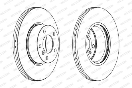 Диск тормозной BMW 2, BMW 1, BMW 3, FERODO (DDF1717)