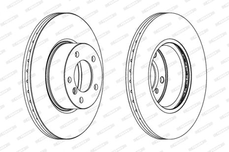 Диск гальмівний BMW 2, BMW 1, BMW 3, FERODO (DDF1717)
