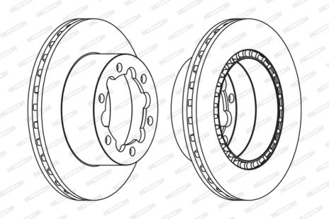 Диск гальмівний MERCEDES-BENZ SPRINTER, VW CRAFTER, FERODO (FCR312A)