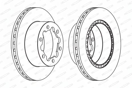 Тормозной диск MERCEDES-BENZ SPRINTER, VW CRAFTER, FERODO (FCR312A)