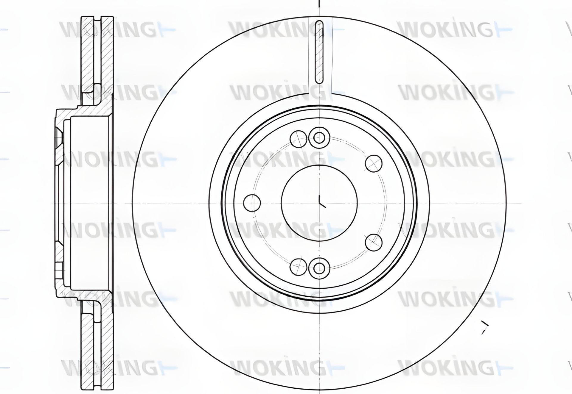 Гальмівний диск WOKING для RENAULT LAGUNA (D661210) Гальмівний диск WOKING для RENAULT LAGUNA (D661210)