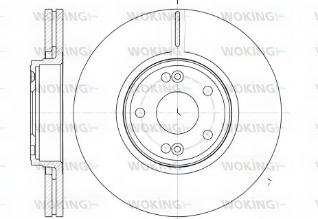 Тормозной диск для RENAULT LAGUNA, WOKING (D661210) Тормозной диск для RENAULT LAGUNA, WOKING (D661210)