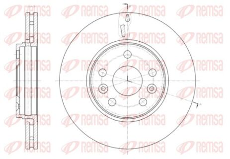 Диск тормозной MERCEDES-BENZ CITAN, RENAULT KANGOO, REMSA (6141110)