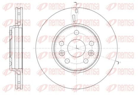 Диск тормозной MERCEDES-BENZ CITAN, RENAULT KANGOO, REMSA (6141110)