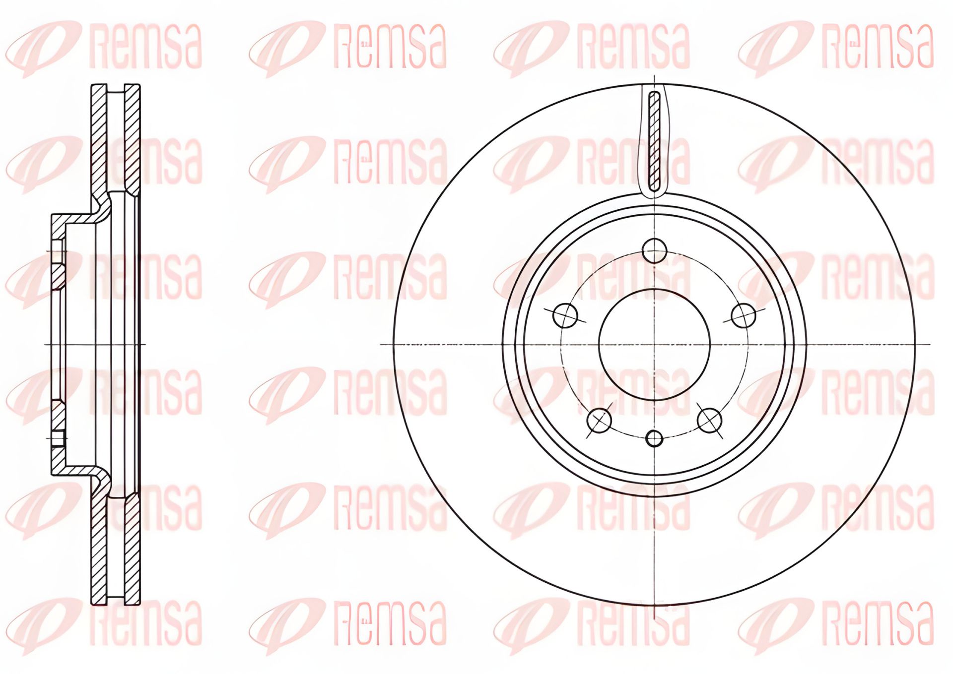 Диск гальмівний FORD MONDEO, REMSA (6160510) Диск гальмівний FORD MONDEO, REMSA (6160510)