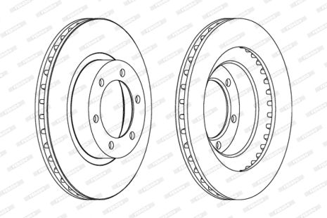 Диск гальмівний LEXUS GX, TOYOTA LAND, FERODO (DDF1594C)